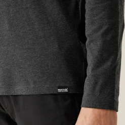 Men's Maylow Long Sleeved T-Shirt | Black Marl