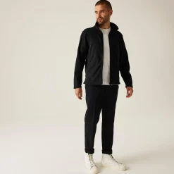 Men's Micro Lightweight Full Zip Fleece | Black