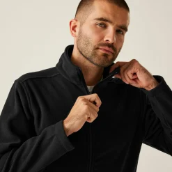 Men's Micro Lightweight Full Zip Fleece | Black