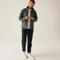 Men's Micro Lightweight Full Zip Fleece | Seal Grey