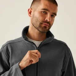 Men's Micro Lightweight Full Zip Fleece | Seal Grey