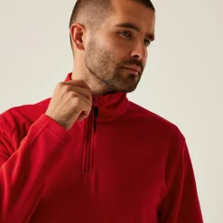 Men's Micro Lightweight Half Zip Fleece | Classic Red