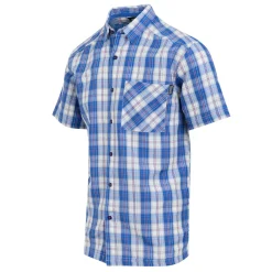 Men's Mindano IX Short Sleeve Shirt | White Olympian Blue Check