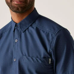 Men's Mindano IX Short Sleeve Shirt | Navy Triangle Print