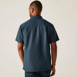 Men's Mindano IX Short Sleeve Shirt | Moonlight Denim Circle Print