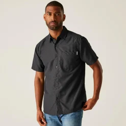 Men's Mindano IX Short Sleeve Shirt | Ash Triangle Print