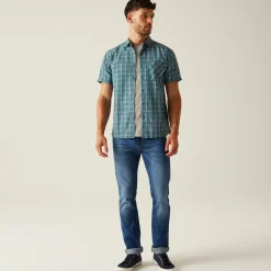 Men's Mindano IX Short Sleeve Shirt | Stormy Weather Iceberg Ash Check