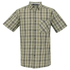 Men's Mindano IX Short Sleeve Shirt | Golden Sand Treetop Stone White Check