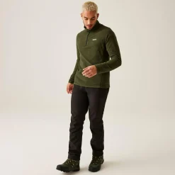 Men's Montes Lightweight Half Zip Fleece | Nephrite Green Black