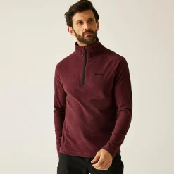 Men's Montes Lightweight Half Zip Fleece | Dark Maroon Black