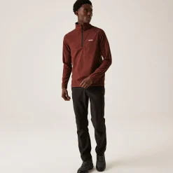 Men's Montes Lightweight Half Zip Fleece | Red Ochre Black