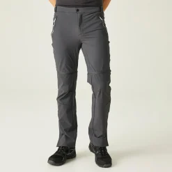 Men's Mountain Zip Off Walking Trousers | Seal Grey Black