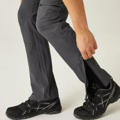 Men's Mountain Zip Off Walking Trousers | Seal Grey Black
