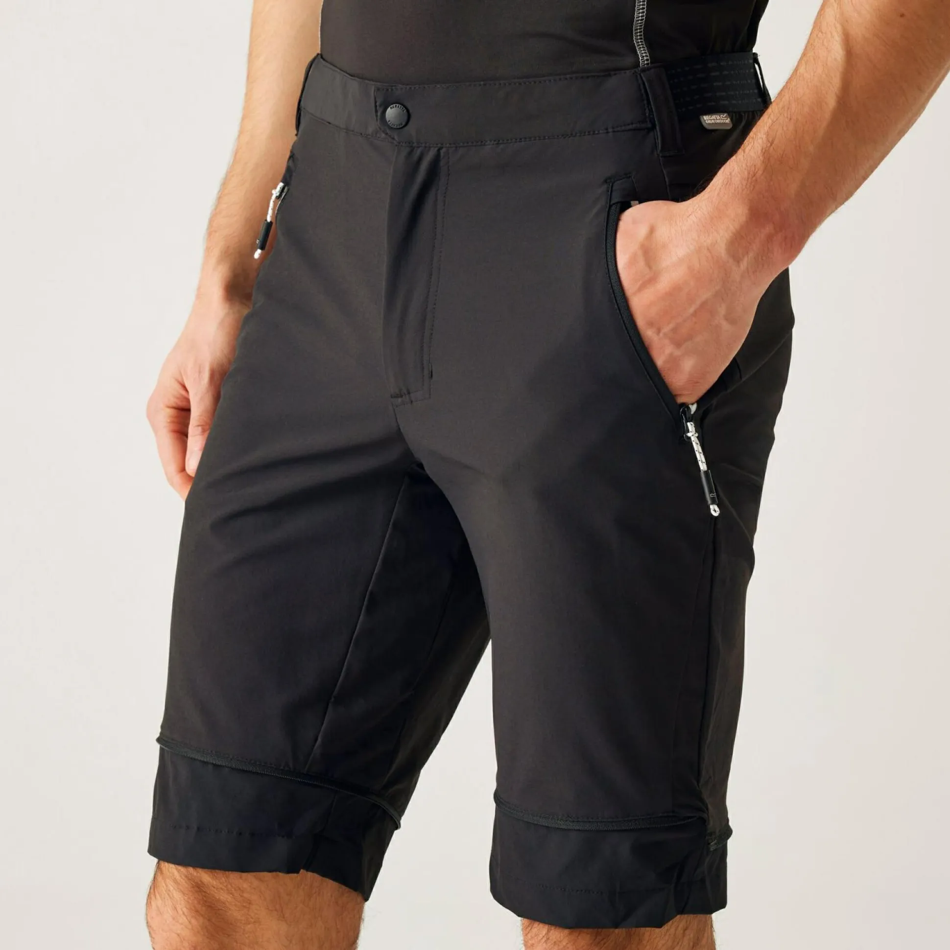 Men's Mountain Zip Off Walking Trousers | Black