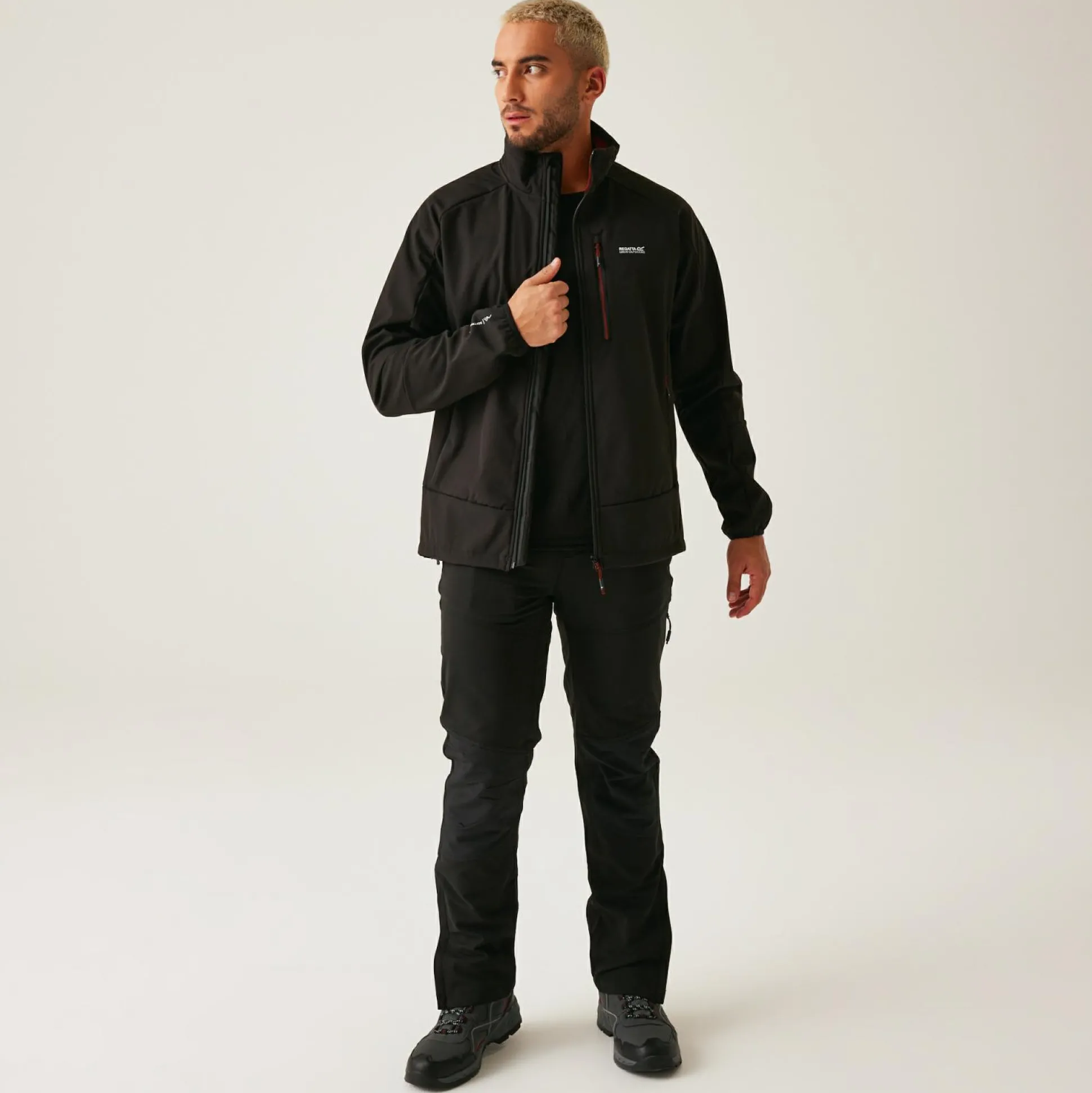 Men's Moutdale Softshell Jacket | Black Red Ochre