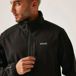 Men's Moutdale Softshell Jacket | Black Red Ochre