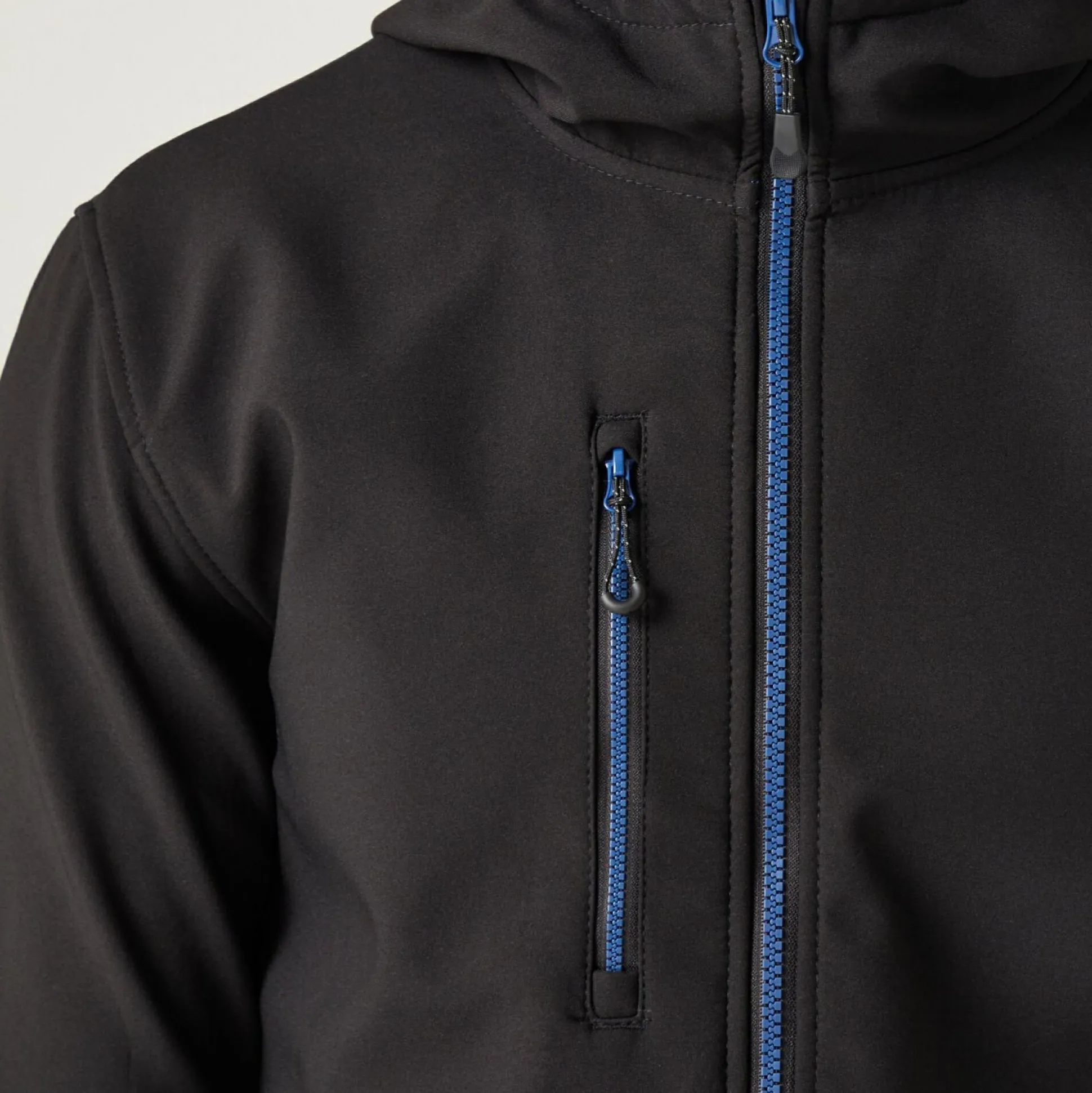 Men's Navigate 2 Layer Hooded Softshell Jacket | Black New Royal