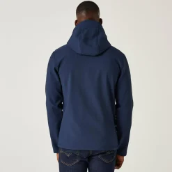 Men's Navigate 2 Layer Hooded Softshell Jacket | Navy French Blue
