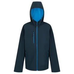Men's Navigate 2 Layer Hooded Softshell Jacket | Navy French Blue