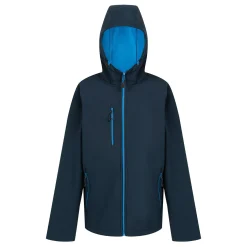Men's Navigate 2 Layer Hooded Softshell Jacket | Navy French Blue