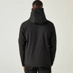 Men's Navigate 2 Layer Hooded Softshell Jacket | Black Lime Green