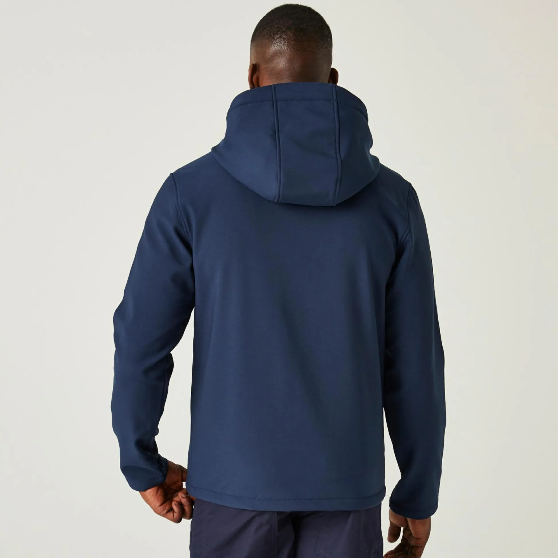 Men's Navigate 2 Layer Hooded Softshell Jacket | Navy Seal Grey