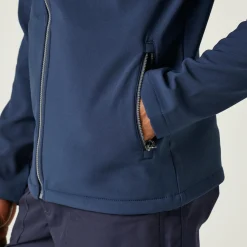 Men's Navigate 2 Layer Hooded Softshell Jacket | Navy Seal Grey