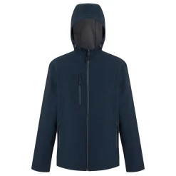Men's Navigate 2 Layer Hooded Softshell Jacket | Navy Seal Grey
