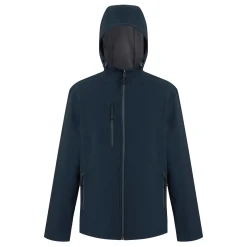 Men's Navigate 2 Layer Hooded Softshell Jacket | Navy Seal Grey