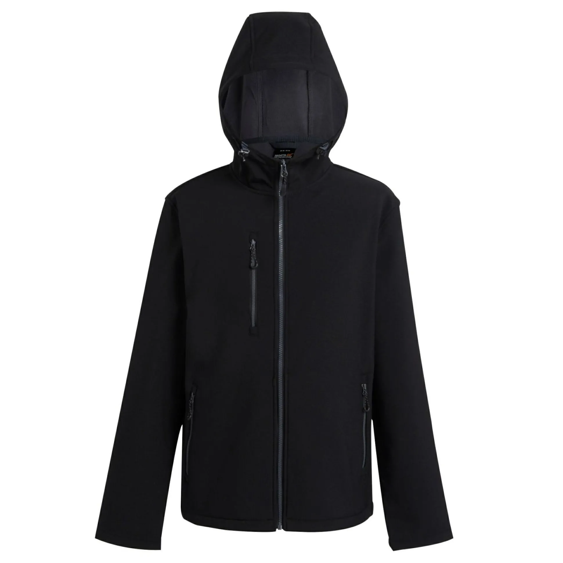 Men's Navigate 2 Layer Hooded Softshell Jacket | Black Seal Grey