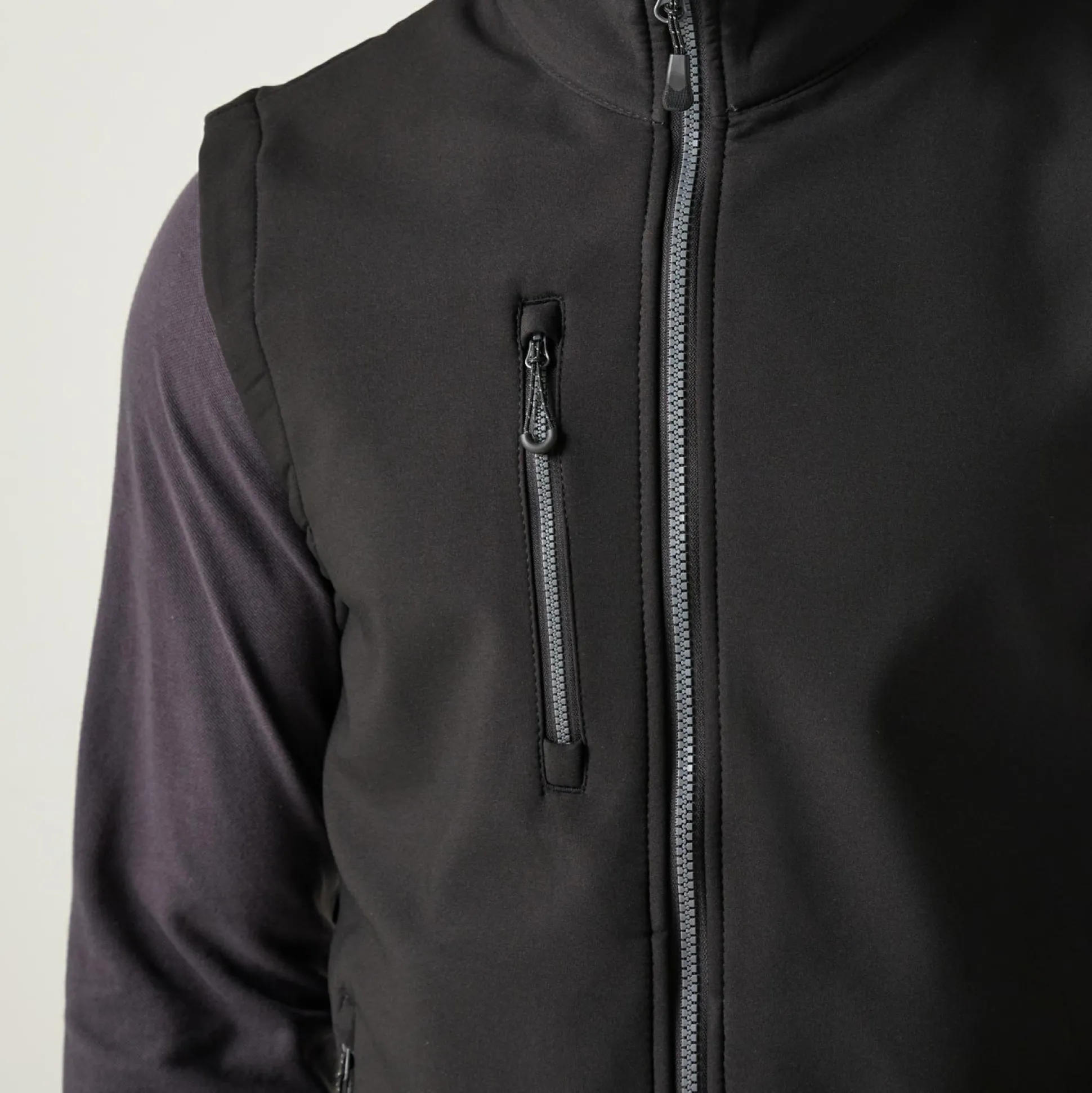 Men's Navigate 2 Layer Softshell Bodywarmer | Black Seal Grey