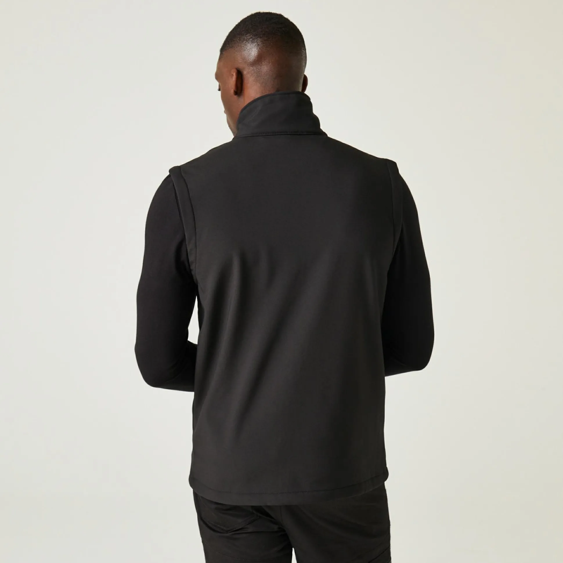 Men's Navigate 2 Layer Softshell Bodywarmer | Black Orange Pop