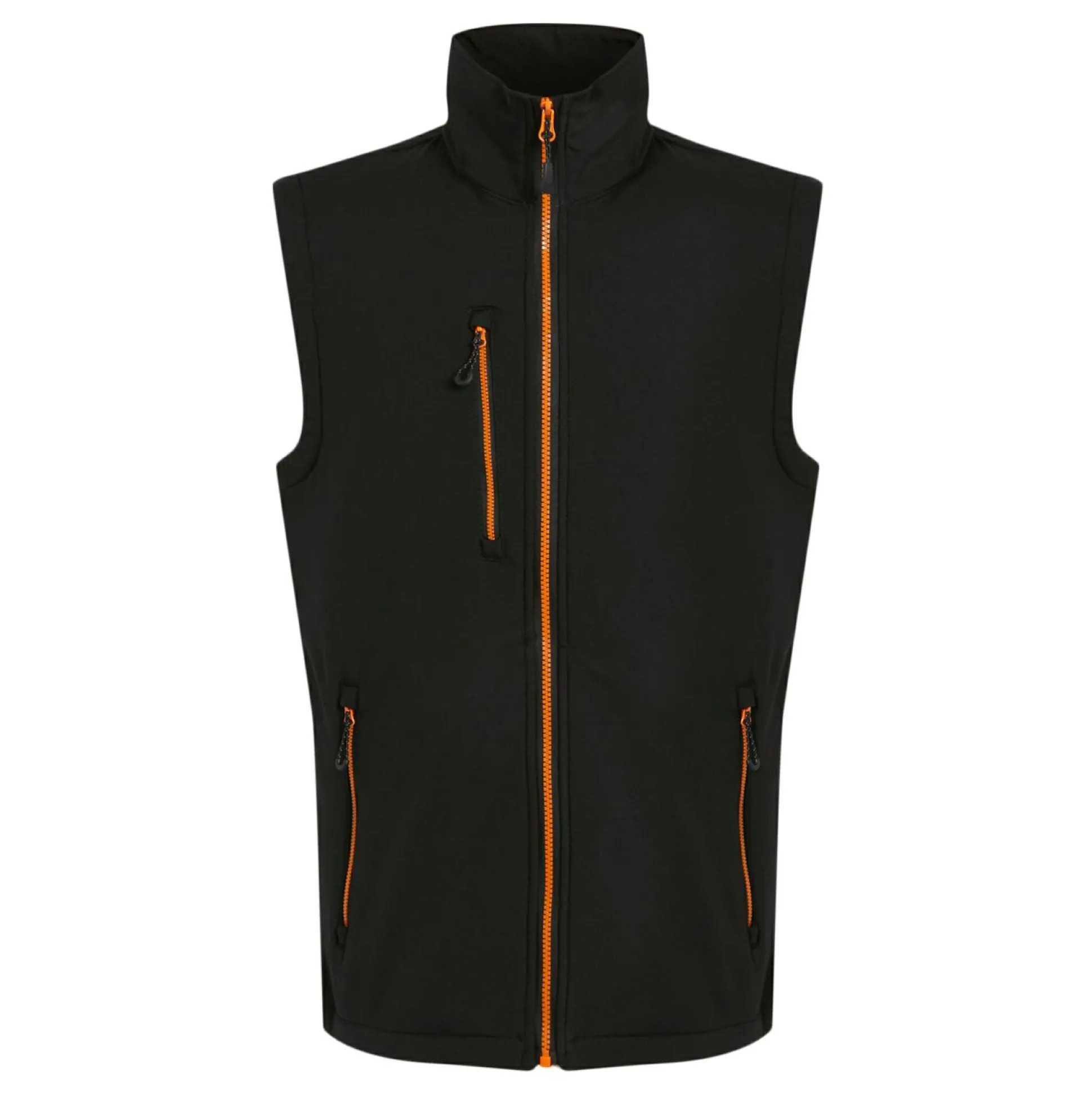 Men's Navigate 2 Layer Softshell Bodywarmer | Black Orange Pop