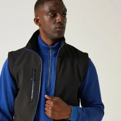 Men's Navigate 2 Layer Softshell Bodywarmer | Black New Royal