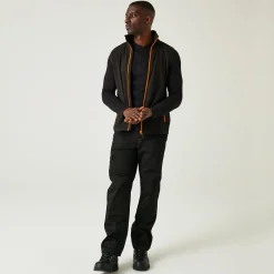 Men's Navigate Fleece Bodywarmer | Black Orange Pop
