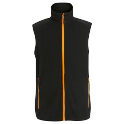 Men's Navigate Fleece Bodywarmer | Black Orange Pop