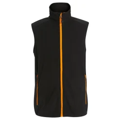 Men's Navigate Fleece Bodywarmer | Black Orange Pop