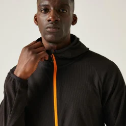 Men's Navigate Full-Zip Fleece | Black Orange Pop