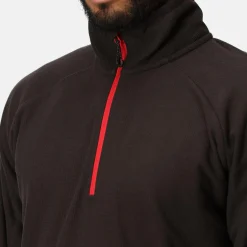 Men's Navigate Half-Zip Fleece | Black Classic Red