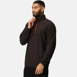 Men's Navigate Half-Zip Fleece | Black Classic Red