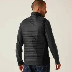 Men's Navigate Hybrid Bodywarmer | Black Seal Grey