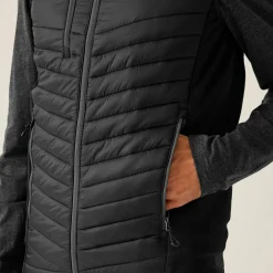 Men's Navigate Hybrid Bodywarmer | Black Seal Grey