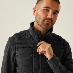 Men's Navigate Hybrid Bodywarmer | Black Seal Grey
