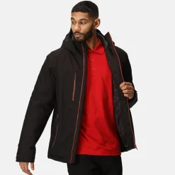 Men's Navigate Insulated Jacket | Black Classic Red
