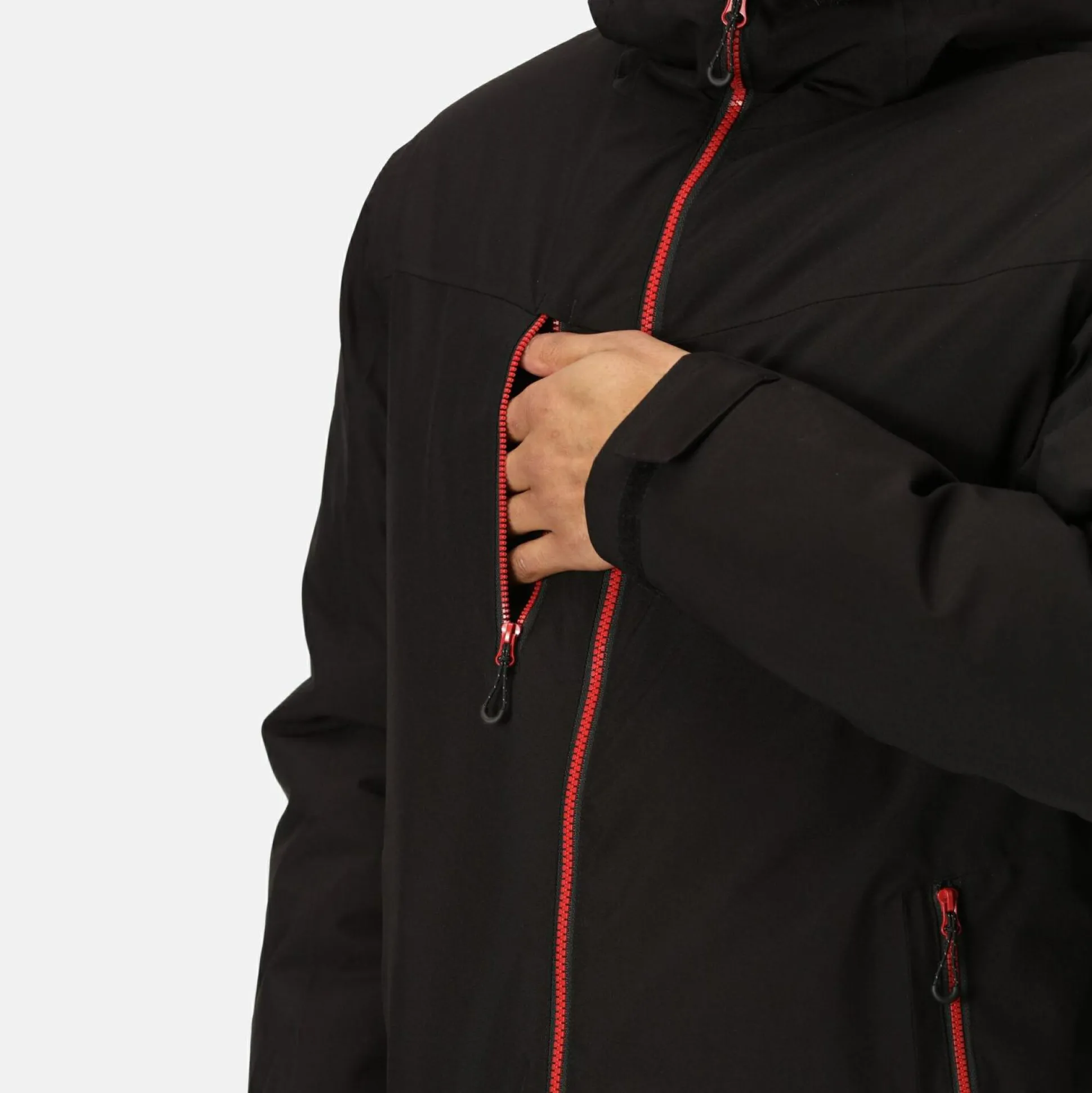 Men's Navigate Insulated Jacket | Black Classic Red