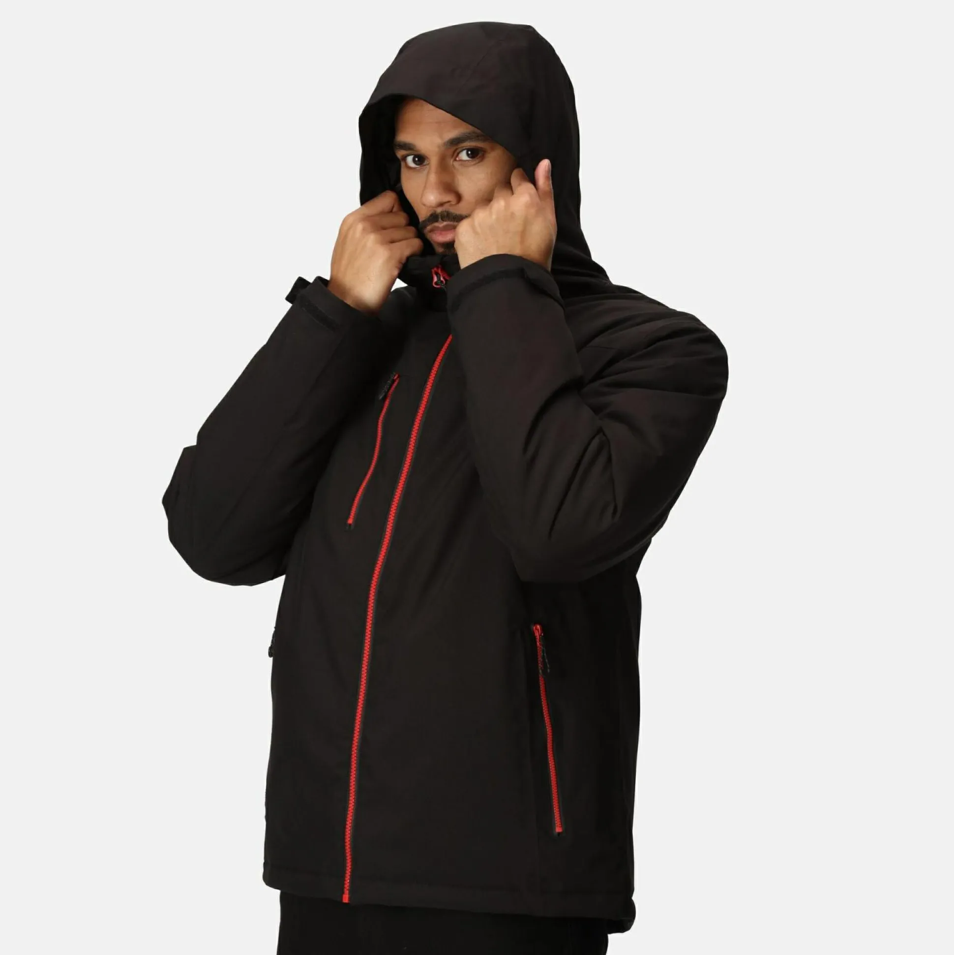 Men's Navigate Insulated Jacket | Black Classic Red