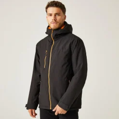Men's Navigate Insulated Jacket | Black Orange Pop