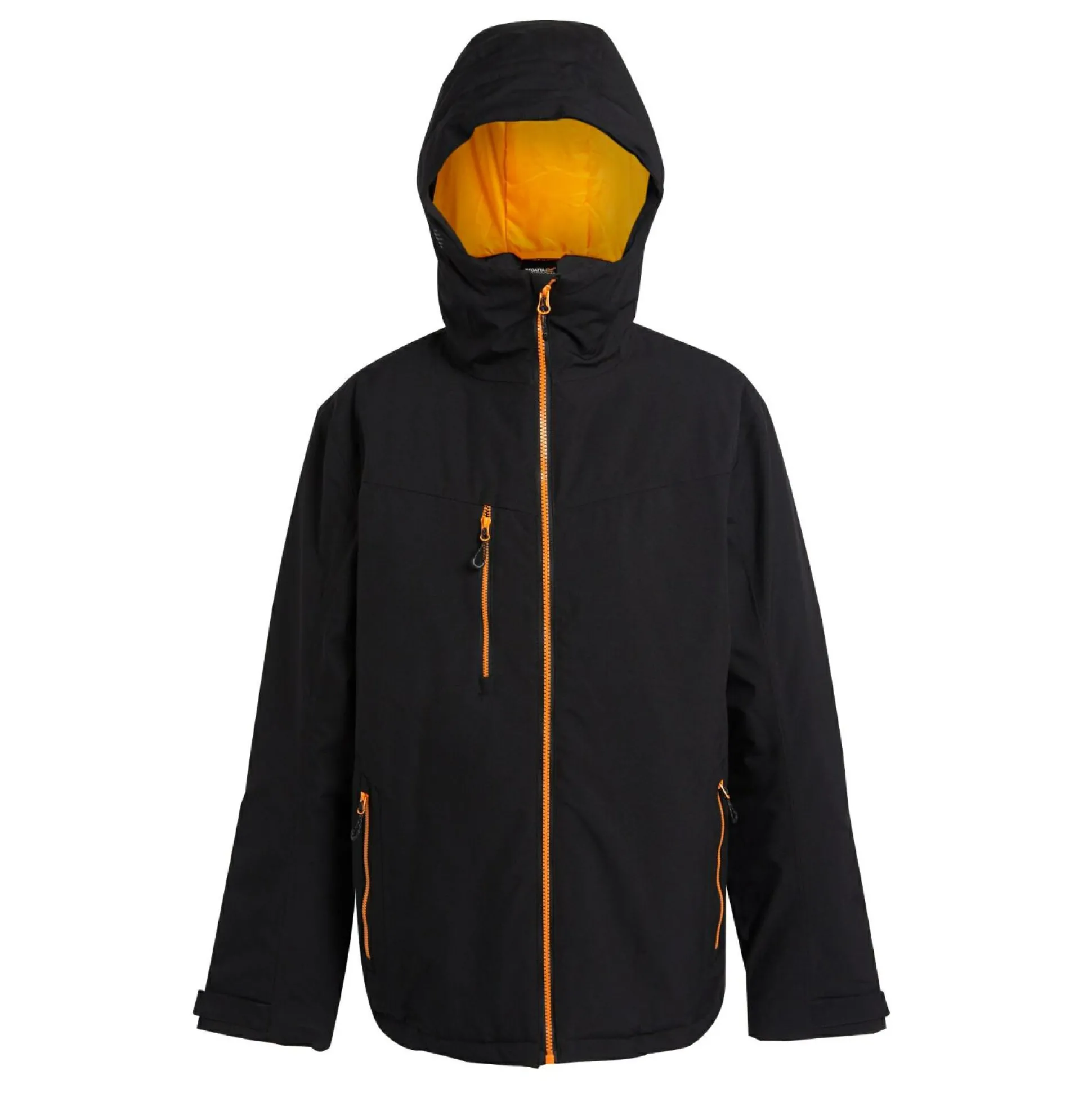 Men's Navigate Insulated Jacket | Black Orange Pop
