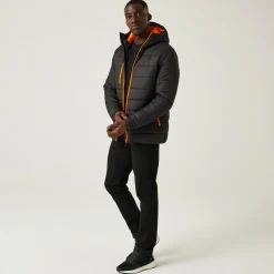 Men's Navigate Thermal Jacket | Black Orange Pop