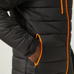 Men's Navigate Thermal Jacket | Black Orange Pop